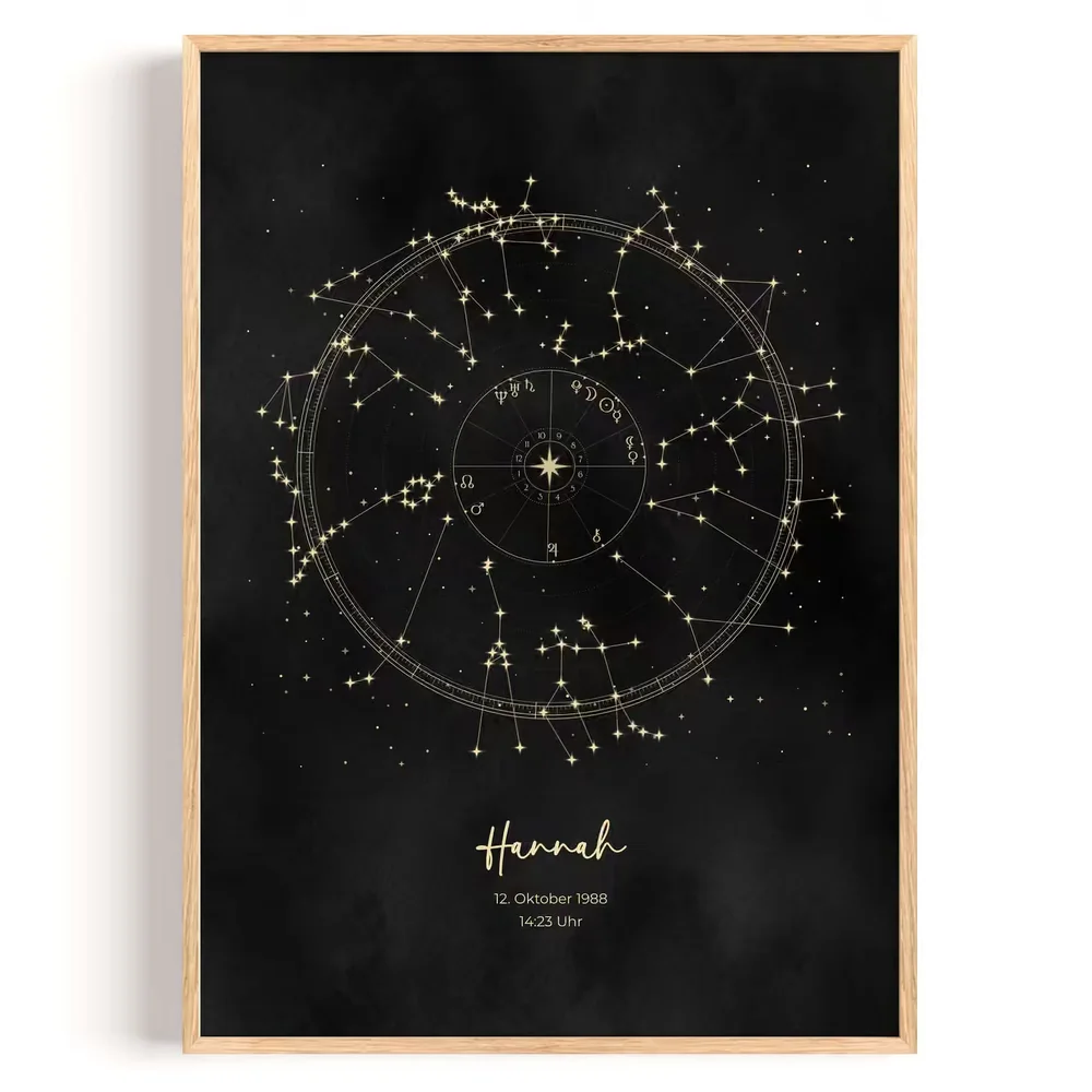 Astrologie Chart schwarz