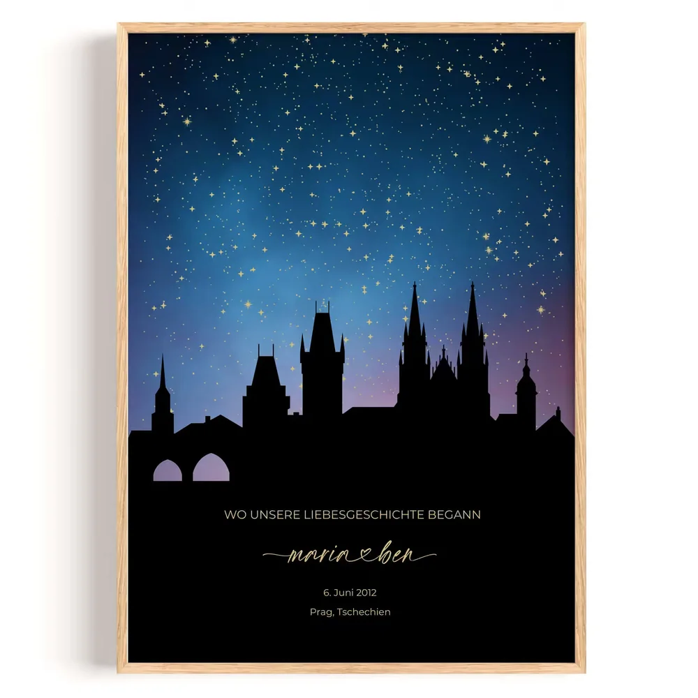 Sternenhimmel Stadt Prag